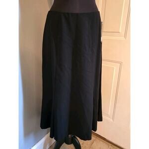 Vintage Lauren Ralph Lauren Skirt Green Label Wool Pencil Midi Long Black 8 NWT